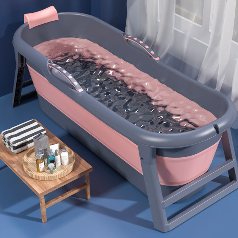 Modern Rectangular Folding Bathtub Freestanding Plastic Soaking for Bathroom Clearhalo 'Bathroom Remodel & Bathroom Fixtures' 'Bathtubs' 'Home Improvement' 'home_improvement' 'home_improvement_bathtubs' 'Showers & Bathtubs' 6108219