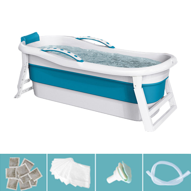 Modern Rectangular Folding Bathtub Freestanding Plastic Soaking for Bathroom Blue Uncovered & Massage Clearhalo 'Bathroom Remodel & Bathroom Fixtures' 'Bathtubs' 'Home Improvement' 'home_improvement' 'home_improvement_bathtubs' 'Showers & Bathtubs' 6108230