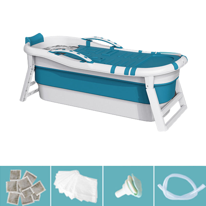 Modern Rectangular Folding Bathtub Freestanding Plastic Soaking for Bathroom Blue Covered & Massage Clearhalo 'Bathroom Remodel & Bathroom Fixtures' 'Bathtubs' 'Home Improvement' 'home_improvement' 'home_improvement_bathtubs' 'Showers & Bathtubs' 6108233