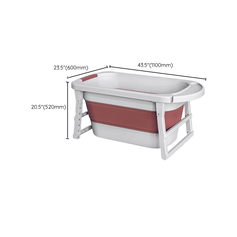 Modern Rectangular Folding Bathtub Freestanding Plastic Soaking for Bathroom Clearhalo 'Bathroom Remodel & Bathroom Fixtures' 'Bathtubs' 'Home Improvement' 'home_improvement' 'home_improvement_bathtubs' 'Showers & Bathtubs' 6108246