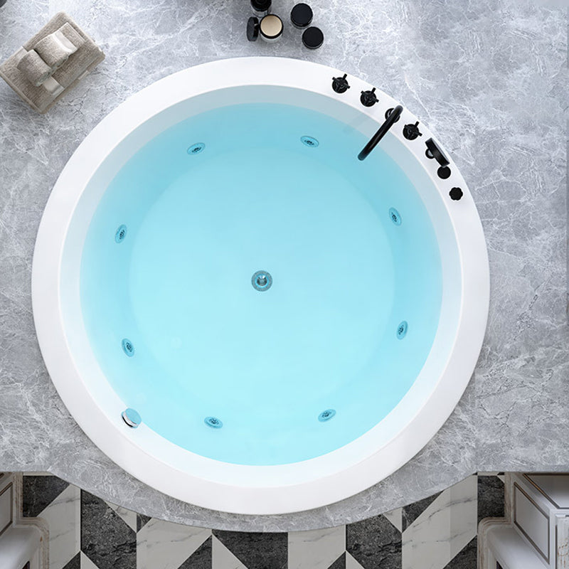 Modern Drop-in Bath Tub Round Acrylic Bathtub for Home and Hotel Clearhalo 'Bathroom Remodel & Bathroom Fixtures' 'Bathtubs' 'Home Improvement' 'home_improvement' 'home_improvement_bathtubs' 'Showers & Bathtubs' 6108260