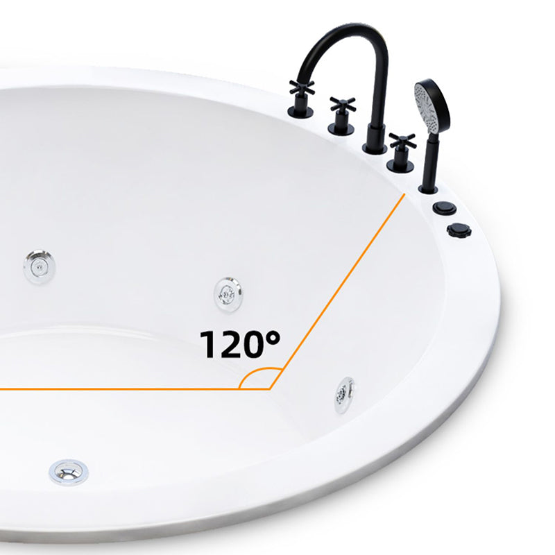 Modern Drop-in Bath Tub Round Acrylic Bathtub for Home and Hotel Clearhalo 'Bathroom Remodel & Bathroom Fixtures' 'Bathtubs' 'Home Improvement' 'home_improvement' 'home_improvement_bathtubs' 'Showers & Bathtubs' 6108266