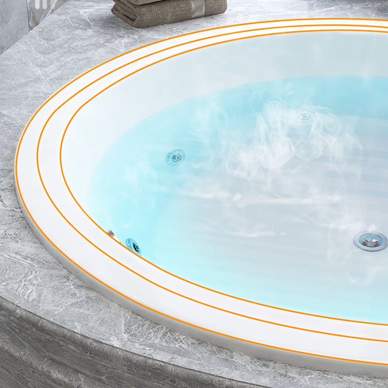 Modern Drop-in Bath Tub Round Acrylic Bathtub for Home and Hotel Clearhalo 'Bathroom Remodel & Bathroom Fixtures' 'Bathtubs' 'Home Improvement' 'home_improvement' 'home_improvement_bathtubs' 'Showers & Bathtubs' 6108268