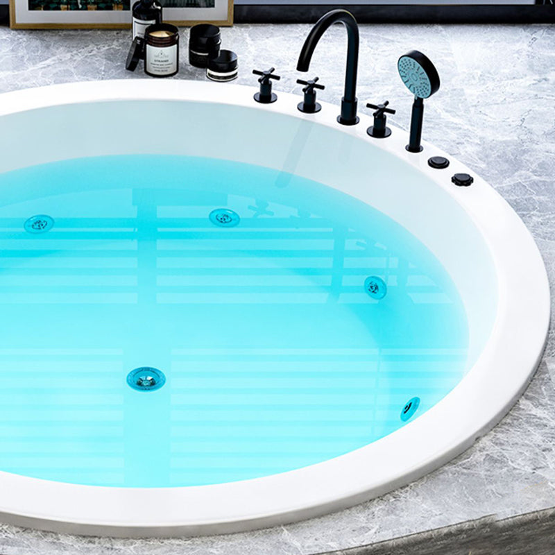 Modern Drop-in Bath Tub Round Acrylic Bathtub for Home and Hotel Clearhalo 'Bathroom Remodel & Bathroom Fixtures' 'Bathtubs' 'Home Improvement' 'home_improvement' 'home_improvement_bathtubs' 'Showers & Bathtubs' 6108269