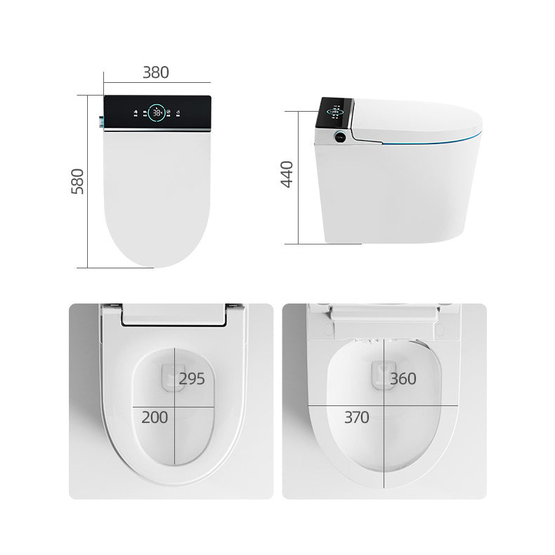Modern Floor Mount Urine Toilet White Siphon Jet Toilet Bowl with Toilet Seat Clearhalo 'Bathroom Remodel & Bathroom Fixtures' 'Home Improvement' 'home_improvement' 'home_improvement_toilets' 'Toilets & Bidets' 'Toilets' 6111590