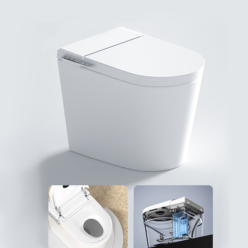 Modern Floor Mounted White Urine Toilet Siphon Jet Toilet Bowl with Toilet Seat Foot Touch Flush ( Standard) Clearhalo 'Bathroom Remodel & Bathroom Fixtures' 'Home Improvement' 'home_improvement' 'home_improvement_toilets' 'Toilets & Bidets' 'Toilets' 6111598
