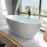 Soaking Oval Freestanding Bathtub Modern Acrylic Bathtub with Overflow Trim Clearhalo 'Bathroom Remodel & Bathroom Fixtures' 'Bathtubs' 'Home Improvement' 'home_improvement' 'home_improvement_bathtubs' 'Showers & Bathtubs' 6115999