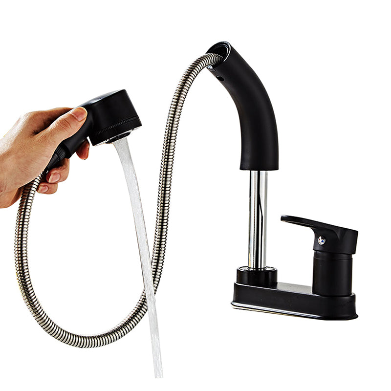 Low Arc Bathroom Sink Faucet with 1 Handle Vessel Faucet with Overflow Clearhalo 'Bathroom Remodel & Bathroom Fixtures' 'Bathroom Sink Faucets' 'Bathroom Sinks & Faucet Components' 'bathroom_sink_faucets' 'Home Improvement' 'home_improvement' 'home_improvement_bathroom_sink_faucets' 6116281