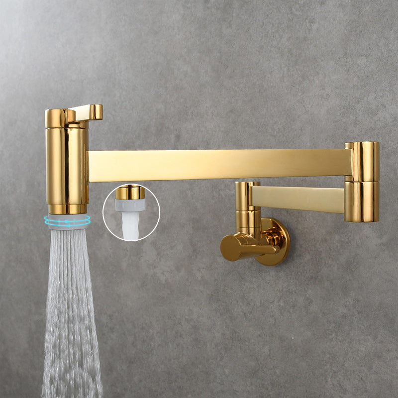 1-Handle Brushed Nickel Widespread Faucet 1 Hole Wall Mounted Bathroom Faucet with Brass Brass Dual Mode Clearhalo 'Bathroom Remodel & Bathroom Fixtures' 'Bathroom Sink Faucets' 'Bathroom Sinks & Faucet Components' 'bathroom_sink_faucets' 'Home Improvement' 'home_improvement' 'home_improvement_bathroom_sink_faucets' 6116318