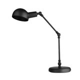 LED Task Light Industrial Style Domed Metallic Reading Book Lamp in Black with Swing Arm Clearhalo 'Lamps' 'Table Lamps' Lighting' 612265