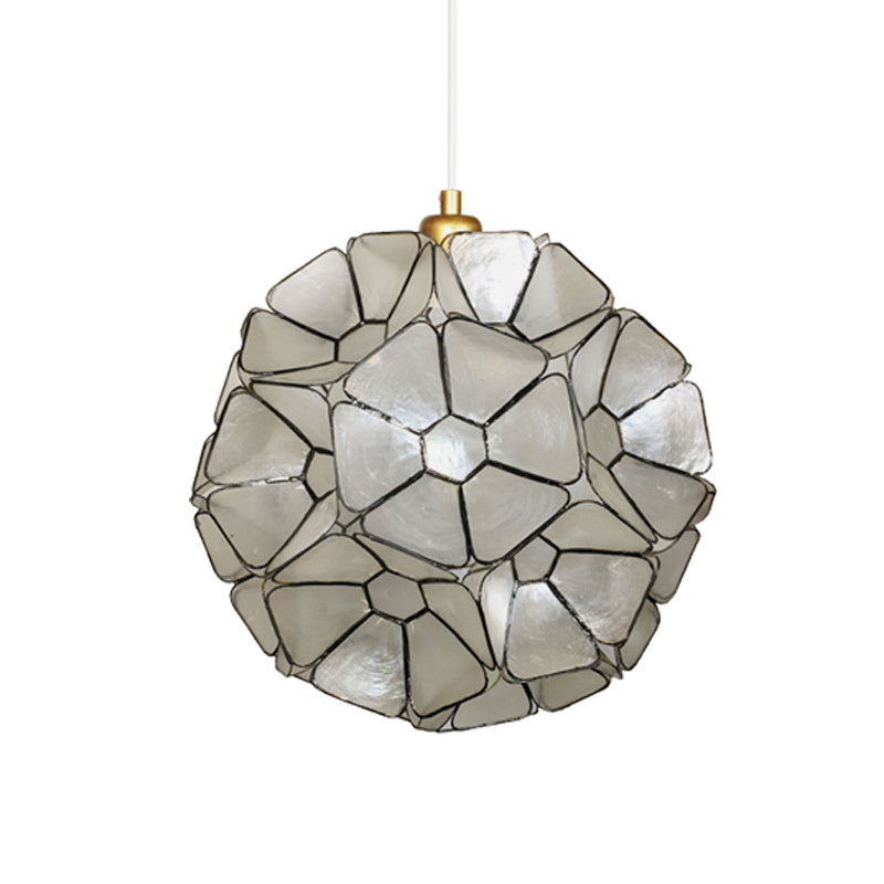 Black Blossom Pendant Light Fixture Modernist 1 Head Shell Hanging Ceiling Lamp with Splicing Design Clearhalo 'Ceiling Lights' 'Modern Pendants' 'Modern' 'Pendant Lights' 'Pendants' Lighting' 612347