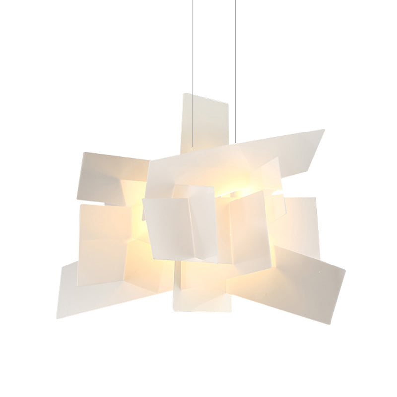 White/Red Irregular Hanging Pendant Contemporary LED Acrylic Suspension Light over Dining Table Clearhalo 'Ceiling Lights' 'Modern Pendants' 'Modern' 'Pendant Lights' 'Pendants' Lighting' 612389