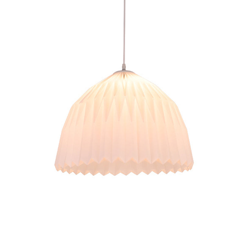 Modern 1 Bulb Down Lighting White Dome Hanging Ceiling Lamp with Acrylic Shade for Dining Room Clearhalo 'Ceiling Lights' 'Modern Pendants' 'Modern' 'Pendant Lights' 'Pendants' Lighting' 612407