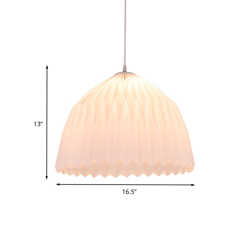 Modern 1 Bulb Down Lighting White Dome Hanging Ceiling Lamp with Acrylic Shade for Dining Room Clearhalo 'Ceiling Lights' 'Modern Pendants' 'Modern' 'Pendant Lights' 'Pendants' Lighting' 612408