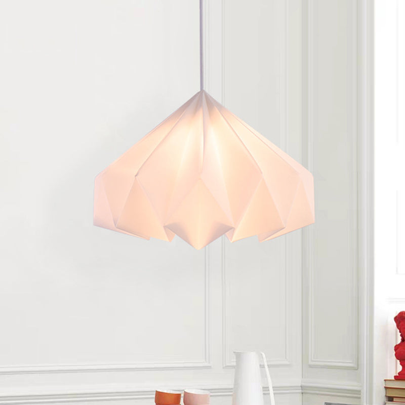 Acrylic Sinuous Cone Hanging Lighting Modernism 1-Head Ceiling Pendant Lamp in White Clearhalo 'Ceiling Lights' 'Modern Pendants' 'Modern' 'Pendant Lights' 'Pendants' Lighting' 612415