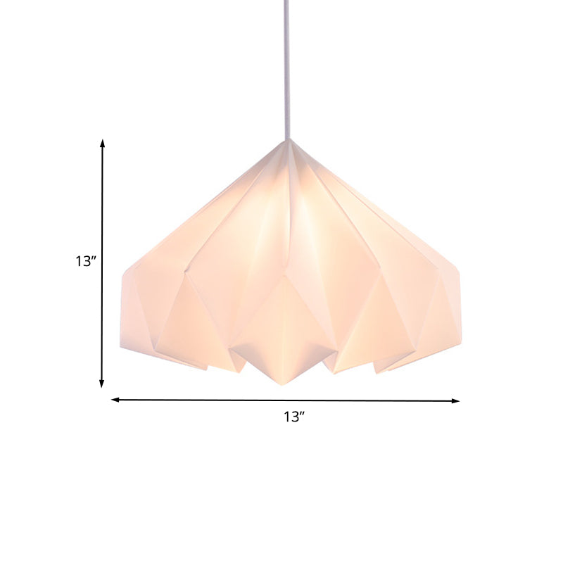 Acrylic Sinuous Cone Hanging Lighting Modernism 1-Head Ceiling Pendant Lamp in White Clearhalo 'Ceiling Lights' 'Modern Pendants' 'Modern' 'Pendant Lights' 'Pendants' Lighting' 612418