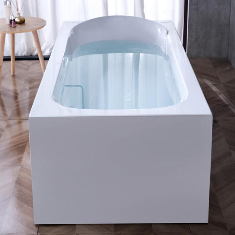 Bathroom Acrylic Tub with Internal Drain Soaking Stand Alone Bath Tub White 65"L x 28"W x 18"H Clearhalo 'Bathroom Remodel & Bathroom Fixtures' 'Bathtubs' 'Home Improvement' 'home_improvement' 'home_improvement_bathtubs' 'Showers & Bathtubs' 6124372