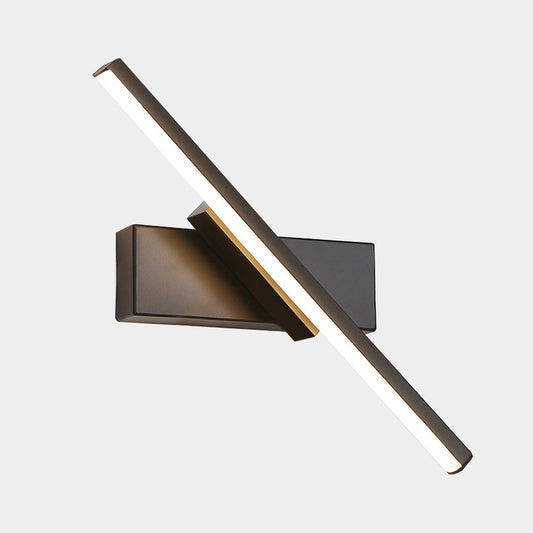 Slim Linear Acrylic Wall Light Sconce Modern White/Black LED Wall Mounted Lamp in White/Warm Light Clearhalo 'Cast Iron' 'Glass' 'Industrial' 'Modern wall lights' 'Modern' 'Tiffany' 'Traditional wall lights' 'Wall Lamps & Sconces' 'Wall Lights' Lighting' 612480