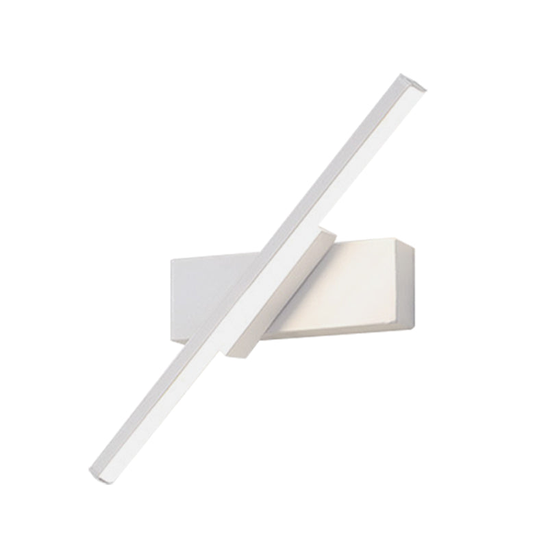 Slim Linear Acrylic Wall Light Sconce Modern White/Black LED Wall Mounted Lamp in White/Warm Light Clearhalo 'Cast Iron' 'Glass' 'Industrial' 'Modern wall lights' 'Modern' 'Tiffany' 'Traditional wall lights' 'Wall Lamps & Sconces' 'Wall Lights' Lighting' 612484