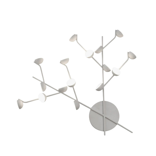 Branch Metal Wall Light Sconce Modernist 16 Bulbs White Finish LED Wall Mounted Lamp Clearhalo 'Cast Iron' 'Glass' 'Industrial' 'Modern wall lights' 'Modern' 'Tiffany' 'Traditional wall lights' 'Wall Lamps & Sconces' 'Wall Lights' Lighting' 612549