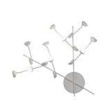 Branch Metal Wall Light Sconce Modernist 16 Bulbs White Finish LED Wall Mounted Lamp Clearhalo 'Cast Iron' 'Glass' 'Industrial' 'Modern wall lights' 'Modern' 'Tiffany' 'Traditional wall lights' 'Wall Lamps & Sconces' 'Wall Lights' Lighting' 612549