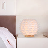 Acrylic Ball Nightstand Light Contemporary LED White Table Lamp with Butterfly Wing Design Clearhalo 'Lamps' 'Table Lamps' Lighting' 612569