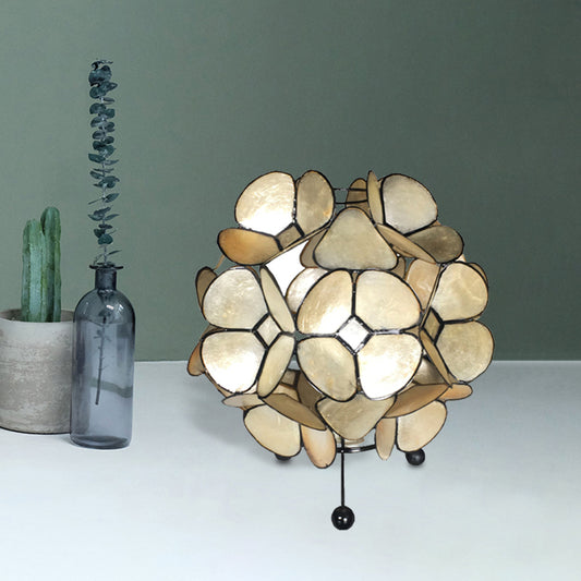 Gold Blossom Night Light Modernist LED Acrylic Nightstand Lamp with Black Iron Tripod Clearhalo 'Lamps' 'Table Lamps' Lighting' 612573