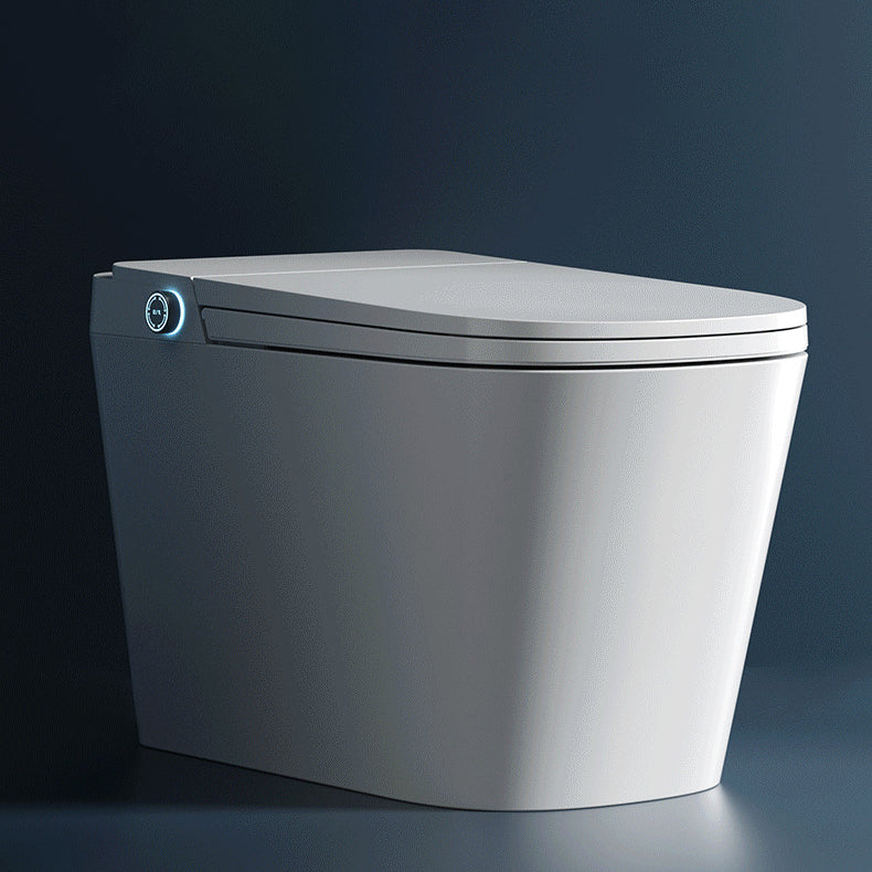 Modern Skirted Toilet Bowl Siphon Jet Toilet with Soft-Close Seat for Bathroom Clearhalo 'Bathroom Remodel & Bathroom Fixtures' 'Home Improvement' 'home_improvement' 'home_improvement_toilets' 'Toilets & Bidets' 'Toilets' 6127405