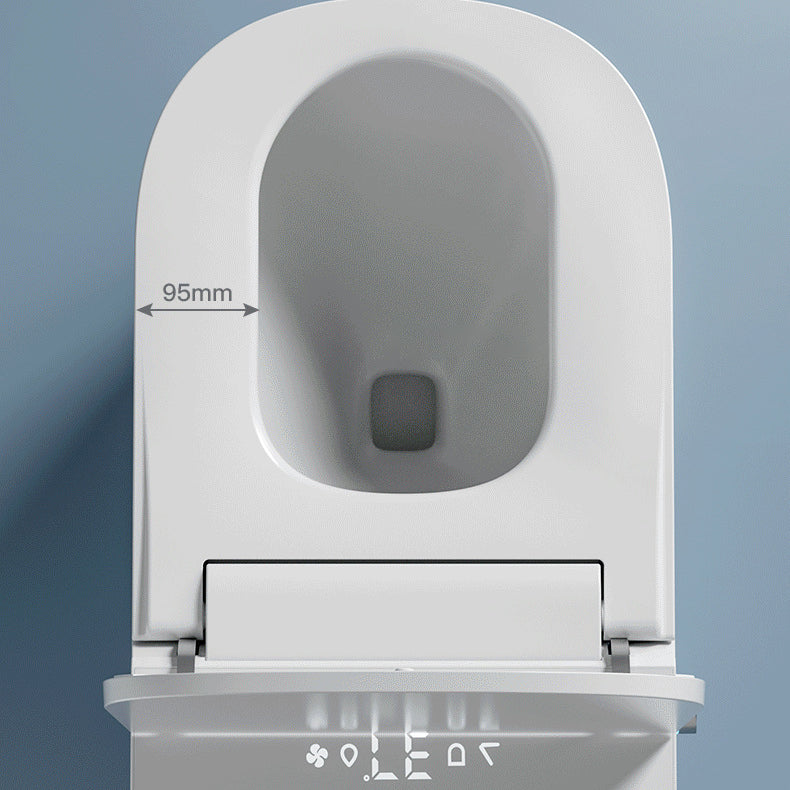 Modern Skirted Toilet Bowl Siphon Jet Toilet with Soft-Close Seat for Bathroom Clearhalo 'Bathroom Remodel & Bathroom Fixtures' 'Home Improvement' 'home_improvement' 'home_improvement_toilets' 'Toilets & Bidets' 'Toilets' 6127408