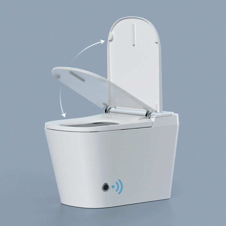 Modern Skirted Toilet Bowl Siphon Jet Toilet with Soft-Close Seat for Bathroom Clearhalo 'Bathroom Remodel & Bathroom Fixtures' 'Home Improvement' 'home_improvement' 'home_improvement_toilets' 'Toilets & Bidets' 'Toilets' 6127409