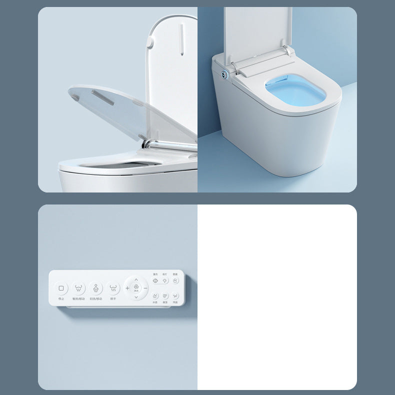 Modern Skirted Toilet Bowl Siphon Jet Toilet with Soft-Close Seat for Bathroom Clearhalo 'Bathroom Remodel & Bathroom Fixtures' 'Home Improvement' 'home_improvement' 'home_improvement_toilets' 'Toilets & Bidets' 'Toilets' 6127420