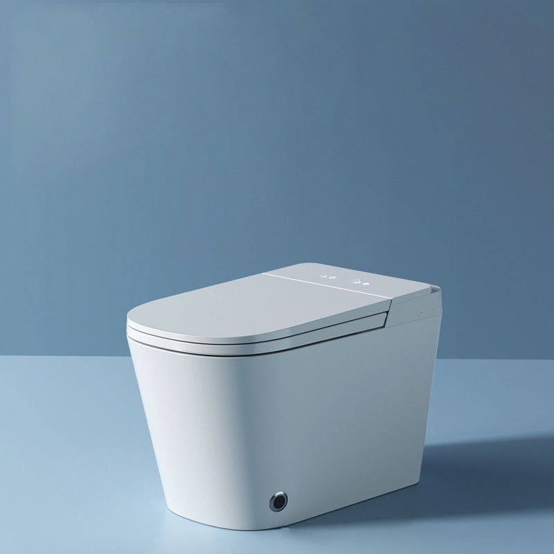 Modern Skirted Toilet Bowl Siphon Jet Toilet with Soft-Close Seat for Bathroom Clearhalo 'Bathroom Remodel & Bathroom Fixtures' 'Home Improvement' 'home_improvement' 'home_improvement_toilets' 'Toilets & Bidets' 'Toilets' 6127422