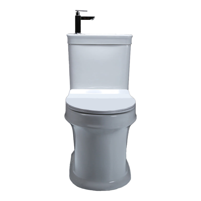 Floor Mounted Toilet One-Piece Toilet Modern Siphon Jet Flush Toilet Cold Water Dispensor ( eft) Clearhalo 'Bathroom Remodel & Bathroom Fixtures' 'Home Improvement' 'home_improvement' 'home_improvement_toilets' 'Toilets & Bidets' 'Toilets' 6127425
