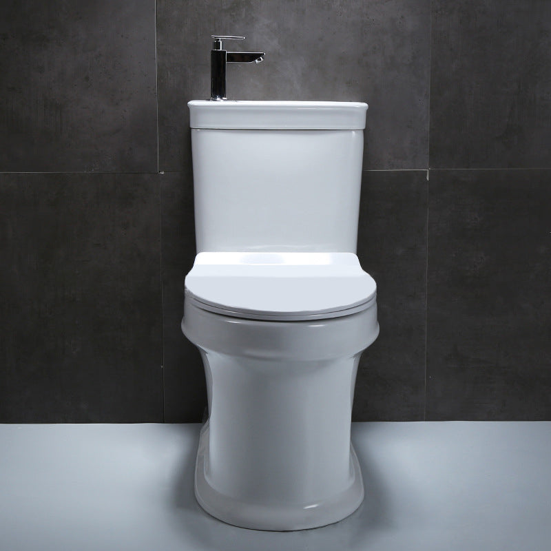 Floor Mounted Toilet One-Piece Toilet Modern Siphon Jet Flush Toilet Clearhalo 'Bathroom Remodel & Bathroom Fixtures' 'Home Improvement' 'home_improvement' 'home_improvement_toilets' 'Toilets & Bidets' 'Toilets' 6127427