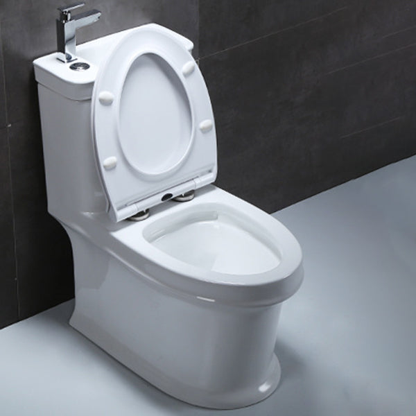 Floor Mounted Toilet One-Piece Toilet Modern Siphon Jet Flush Toilet Clearhalo 'Bathroom Remodel & Bathroom Fixtures' 'Home Improvement' 'home_improvement' 'home_improvement_toilets' 'Toilets & Bidets' 'Toilets' 6127429