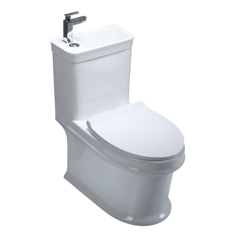 Floor Mounted Toilet One-Piece Toilet Modern Siphon Jet Flush Toilet Clearhalo 'Bathroom Remodel & Bathroom Fixtures' 'Home Improvement' 'home_improvement' 'home_improvement_toilets' 'Toilets & Bidets' 'Toilets' 6127430