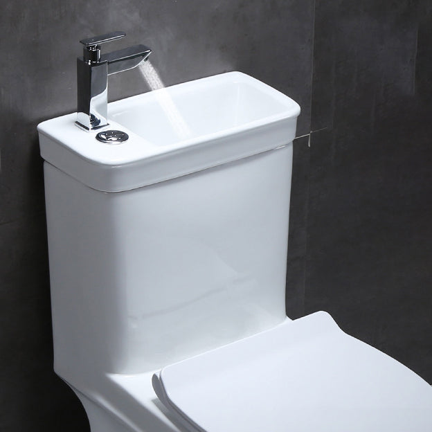 Floor Mounted Toilet One-Piece Toilet Modern Siphon Jet Flush Toilet Clearhalo 'Bathroom Remodel & Bathroom Fixtures' 'Home Improvement' 'home_improvement' 'home_improvement_toilets' 'Toilets & Bidets' 'Toilets' 6127434