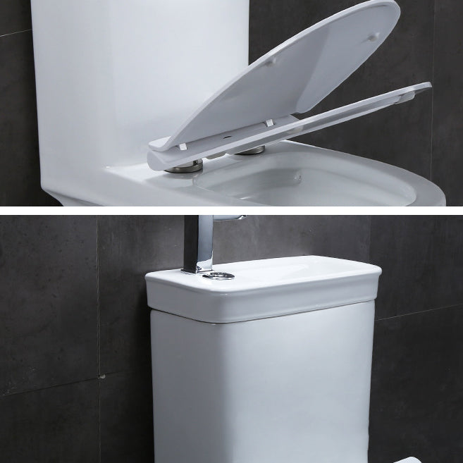 Floor Mounted Toilet One-Piece Toilet Modern Siphon Jet Flush Toilet Clearhalo 'Bathroom Remodel & Bathroom Fixtures' 'Home Improvement' 'home_improvement' 'home_improvement_toilets' 'Toilets & Bidets' 'Toilets' 6127436