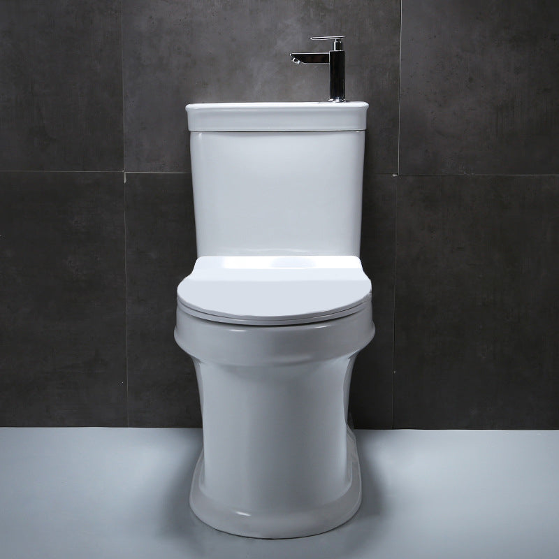 Floor Mounted Toilet One-Piece Toilet Modern Siphon Jet Flush Toilet Clearhalo 'Bathroom Remodel & Bathroom Fixtures' 'Home Improvement' 'home_improvement' 'home_improvement_toilets' 'Toilets & Bidets' 'Toilets' 6127438