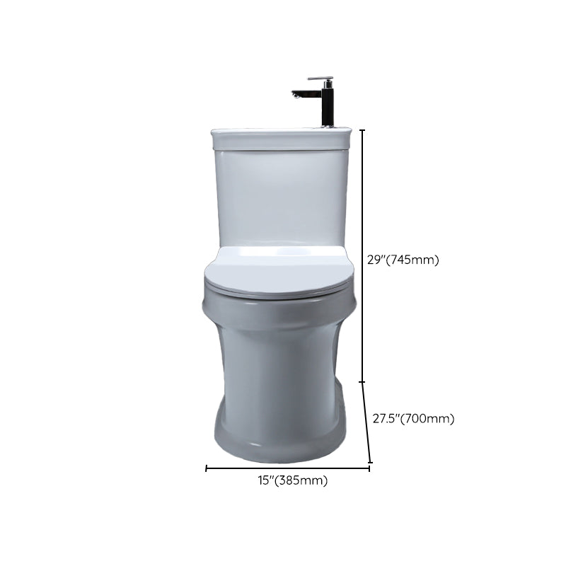 Floor Mounted Toilet One-Piece Toilet Modern Siphon Jet Flush Toilet Clearhalo 'Bathroom Remodel & Bathroom Fixtures' 'Home Improvement' 'home_improvement' 'home_improvement_toilets' 'Toilets & Bidets' 'Toilets' 6127441