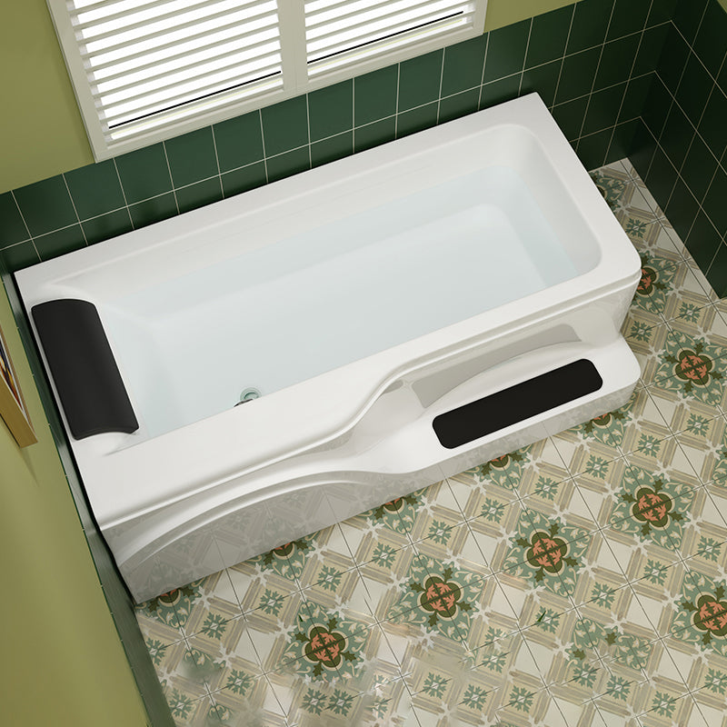 Rectangular Alcove Bathtub Acrylic Home Bath Tub in White for Bathroom Tub Only Right Clearhalo 'Bathroom Remodel & Bathroom Fixtures' 'Bathtubs' 'Home Improvement' 'home_improvement' 'home_improvement_bathtubs' 'Showers & Bathtubs' 6127674