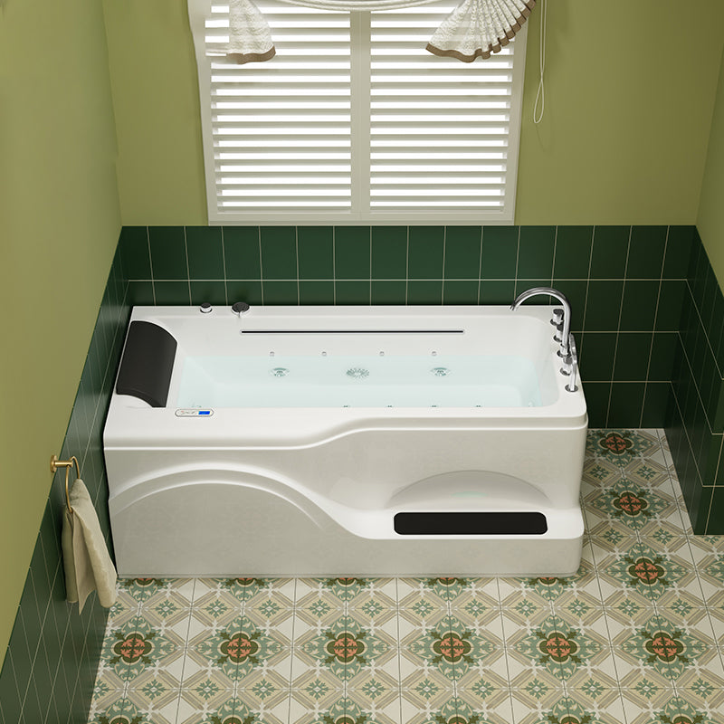 Rectangular Alcove Bathtub Acrylic Home Bath Tub in White for Bathroom Clearhalo 'Bathroom Remodel & Bathroom Fixtures' 'Bathtubs' 'Home Improvement' 'home_improvement' 'home_improvement_bathtubs' 'Showers & Bathtubs' 6127676