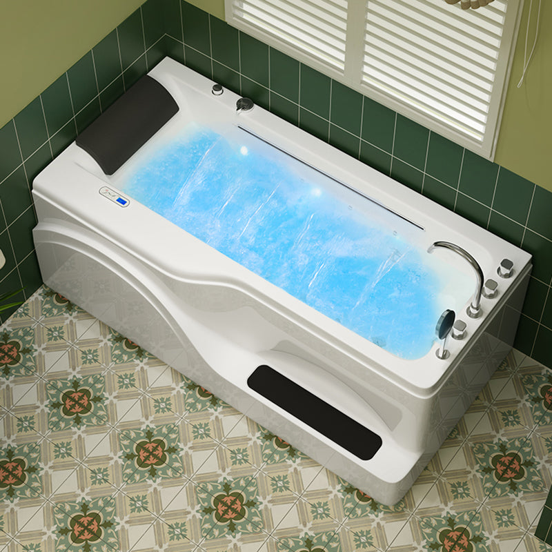 Rectangular Alcove Bathtub Acrylic Home Bath Tub in White for Bathroom Clearhalo 'Bathroom Remodel & Bathroom Fixtures' 'Bathtubs' 'Home Improvement' 'home_improvement' 'home_improvement_bathtubs' 'Showers & Bathtubs' 6127696