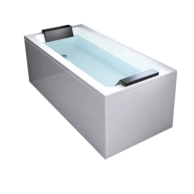 Modern Soaking Freestanding Bathtub White Acrylic Rectangular Bath Tub Clearhalo 'Bathroom Remodel & Bathroom Fixtures' 'Bathtubs' 'Home Improvement' 'home_improvement' 'home_improvement_bathtubs' 'Showers & Bathtubs' 6127761