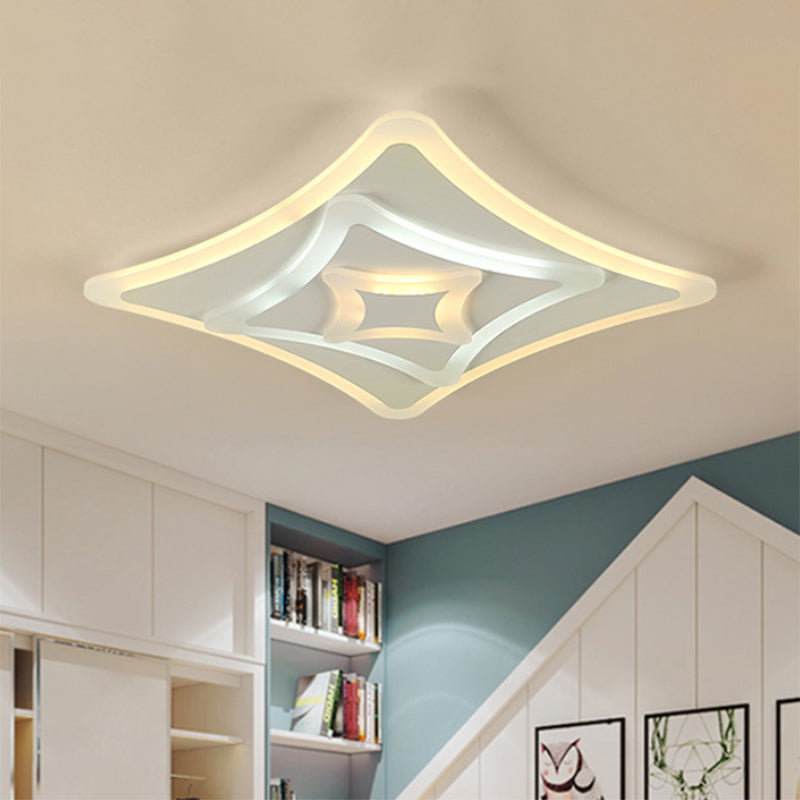 Super Thin Flush Mount Light Simple Acrylic LED Bedroom Ceiling Mounted Fixture in Warm/White Light Clearhalo 'Ceiling Lights' 'Close To Ceiling Lights' 'Close to ceiling' 'Flush mount' Lighting' 612962