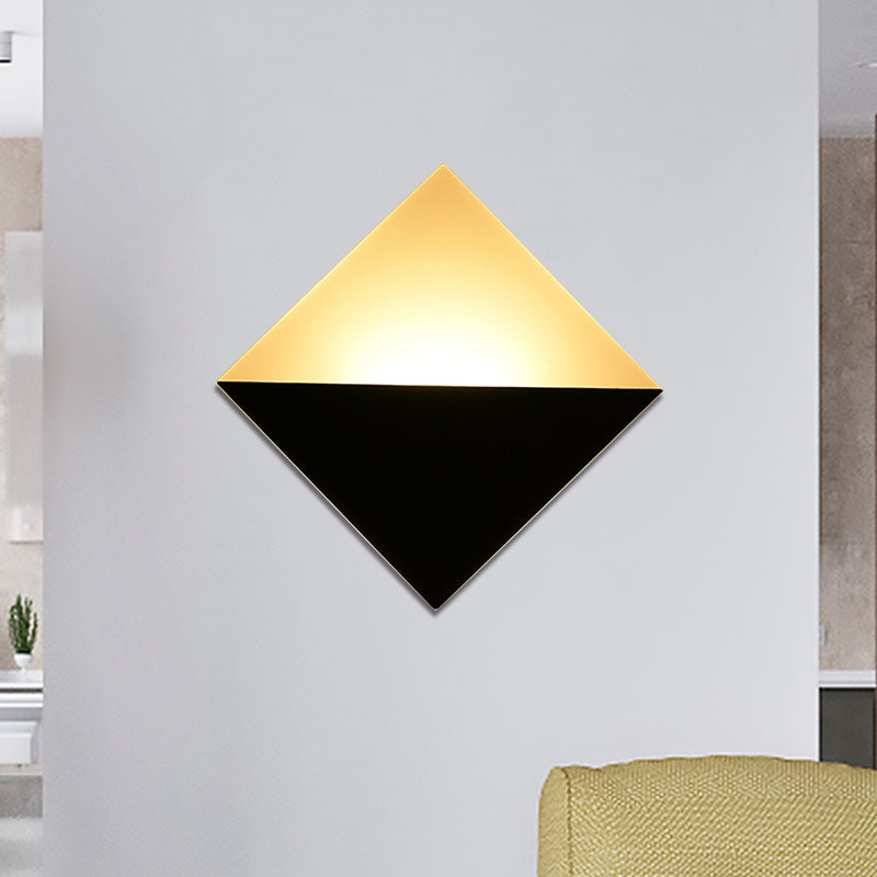 8" Wide Contemporary LED Wall Lamp with Acrylic Shade Black/White Square Wall Sconce Light Clearhalo 'Modern wall lights' 'Modern' 'Wall Lamps & Sconces' 'Wall Lights' Lighting' 613050