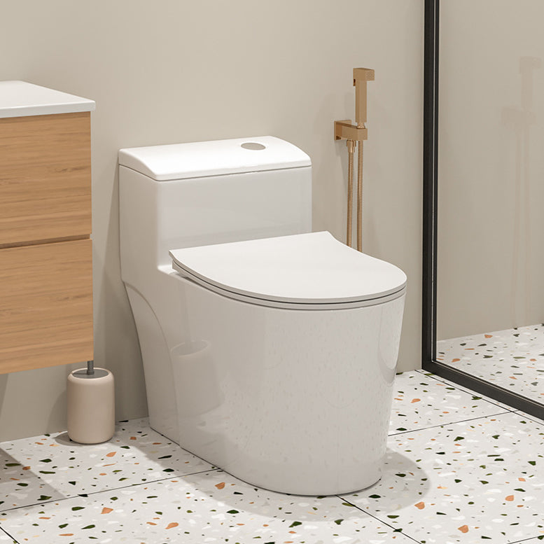 Traditional Skirted Toilet Floor Mount One-Piece Flush Toilet with Slow Close Seat Clearhalo 'Bathroom Remodel & Bathroom Fixtures' 'Home Improvement' 'home_improvement' 'home_improvement_toilets' 'Toilets & Bidets' 'Toilets' 6131330