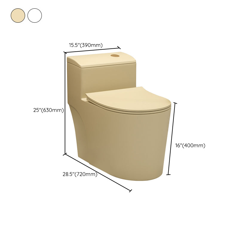 Traditional Skirted Toilet Floor Mount One-Piece Flush Toilet with Slow Close Seat Clearhalo 'Bathroom Remodel & Bathroom Fixtures' 'Home Improvement' 'home_improvement' 'home_improvement_toilets' 'Toilets & Bidets' 'Toilets' 6131334