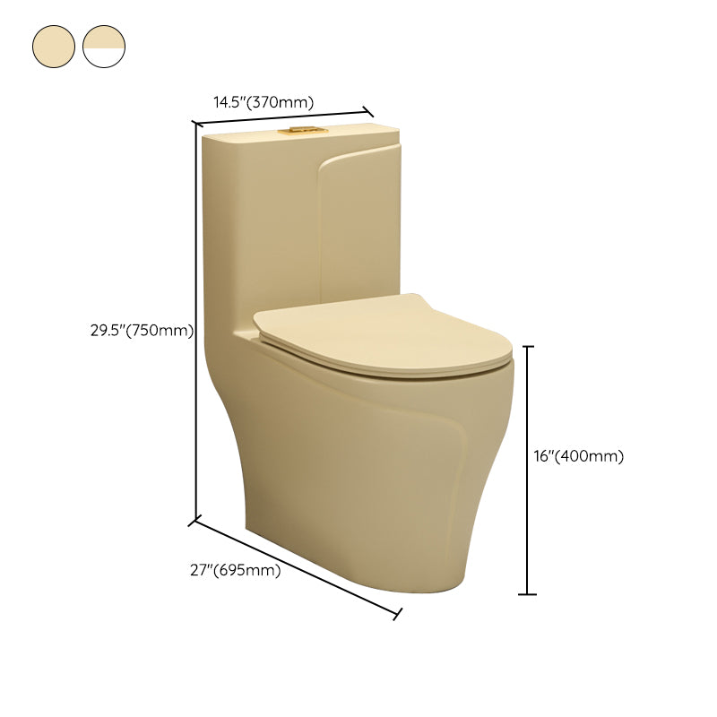 Traditional Skirted Toilet Floor Mount One-Piece Flush Toilet with Slow Close Seat Clearhalo 'Bathroom Remodel & Bathroom Fixtures' 'Home Improvement' 'home_improvement' 'home_improvement_toilets' 'Toilets & Bidets' 'Toilets' 6131335