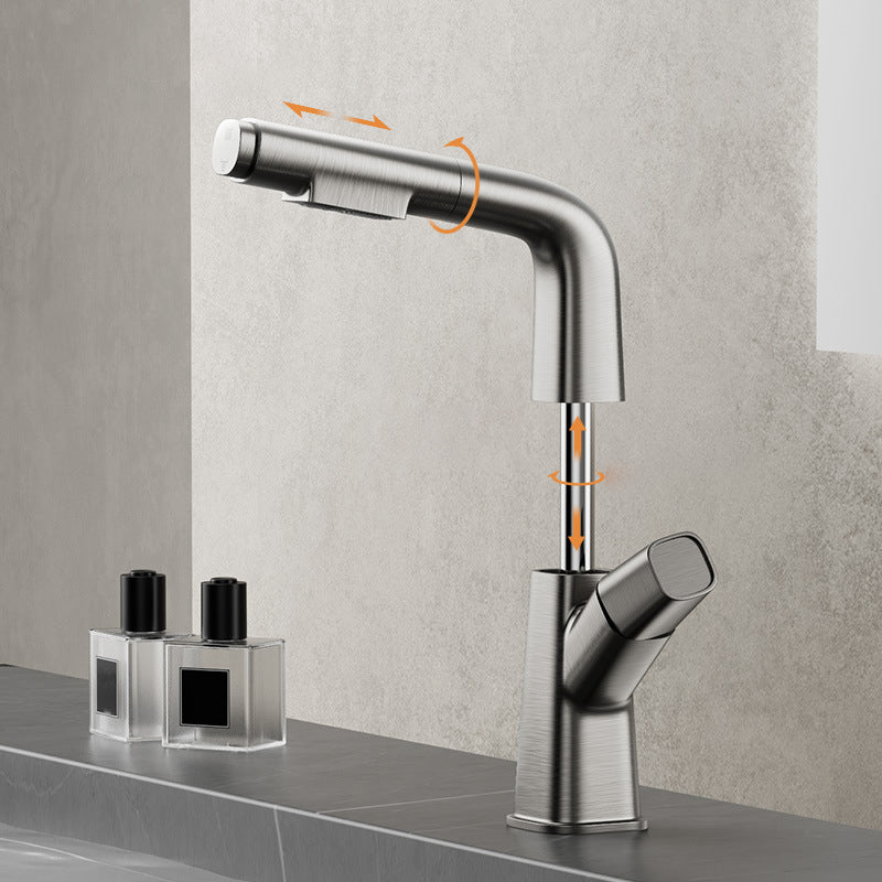 Basic Metal Sink Faucet Bathroom Centerset Faucet with Knob Handle Clearhalo 'Bathroom Remodel & Bathroom Fixtures' 'Bathroom Sink Faucets' 'Bathroom Sinks & Faucet Components' 'bathroom_sink_faucets' 'Home Improvement' 'home_improvement' 'home_improvement_bathroom_sink_faucets' 6131448